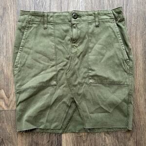 Hudson Olive Green High Rise Lulu Mini Skirt Size 28